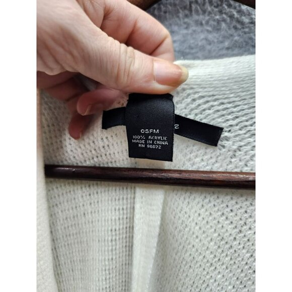 Colorblock Open Front Acrylic Poncho With Fringe Hem & Pockets By Cezon - Picture 2 of 4